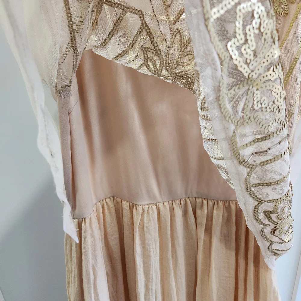 Anthropologie Ryu Maxi Sequin Boho Dress size Small - Picture 8 of 16